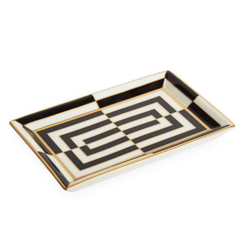 Adler Op art rectangle tray image 1