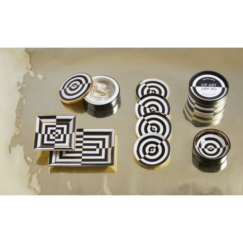 Adler Op art rectangle tray image 2