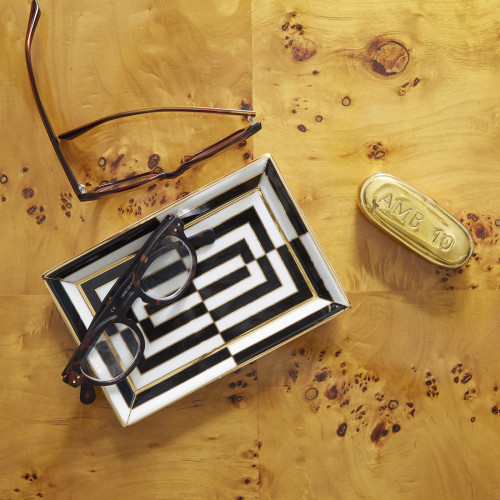 Adler Op art rectangle tray image 3
