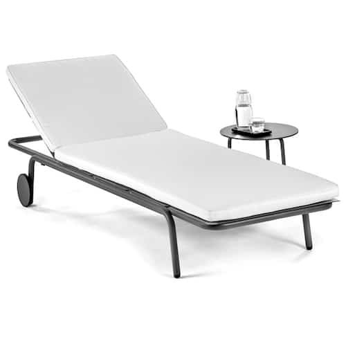 August Cushion sun lounger white (deliverytimes 2 weeks image 1