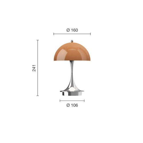 Panthella Portable Lamp The Originals - brown Ø 16 cm image 2