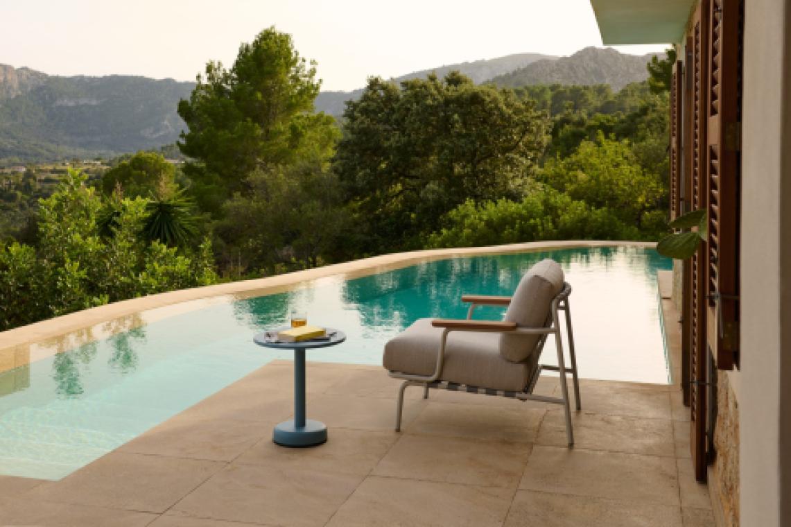 Linear Steel Coffee and side Table image 3