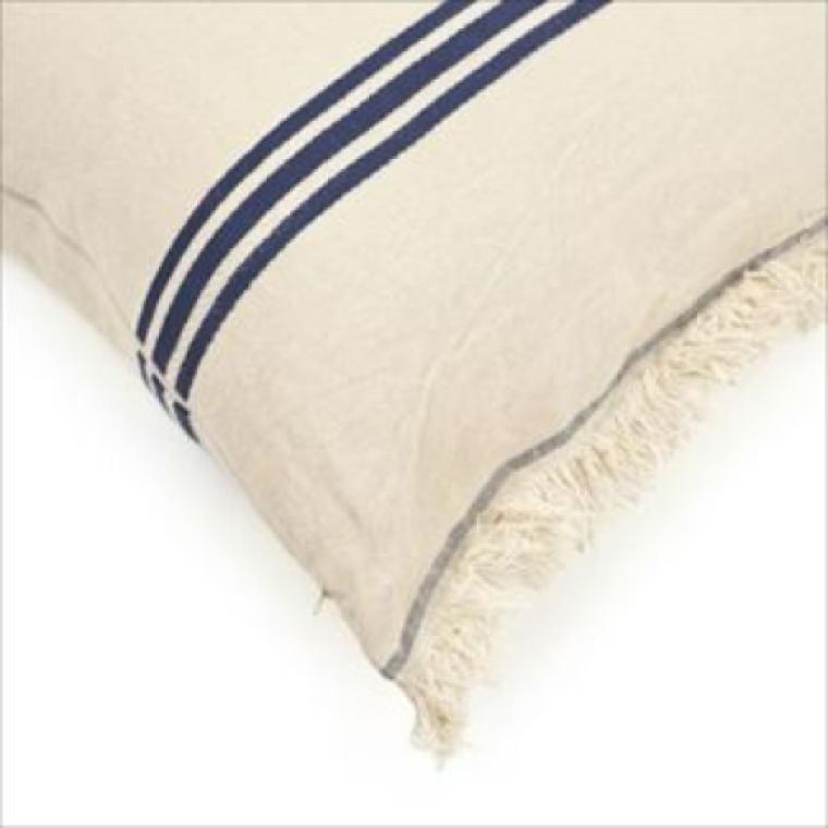 Libeco cushion indigo stripe 50x50cm image 3